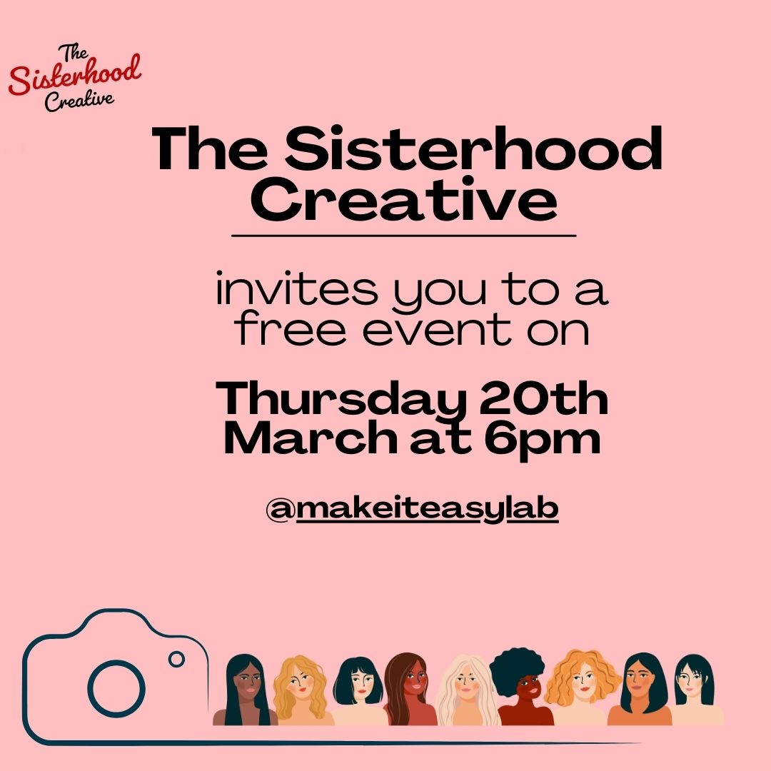 Sisterhood Creative's first social! Thursday 20th March @ 6pm